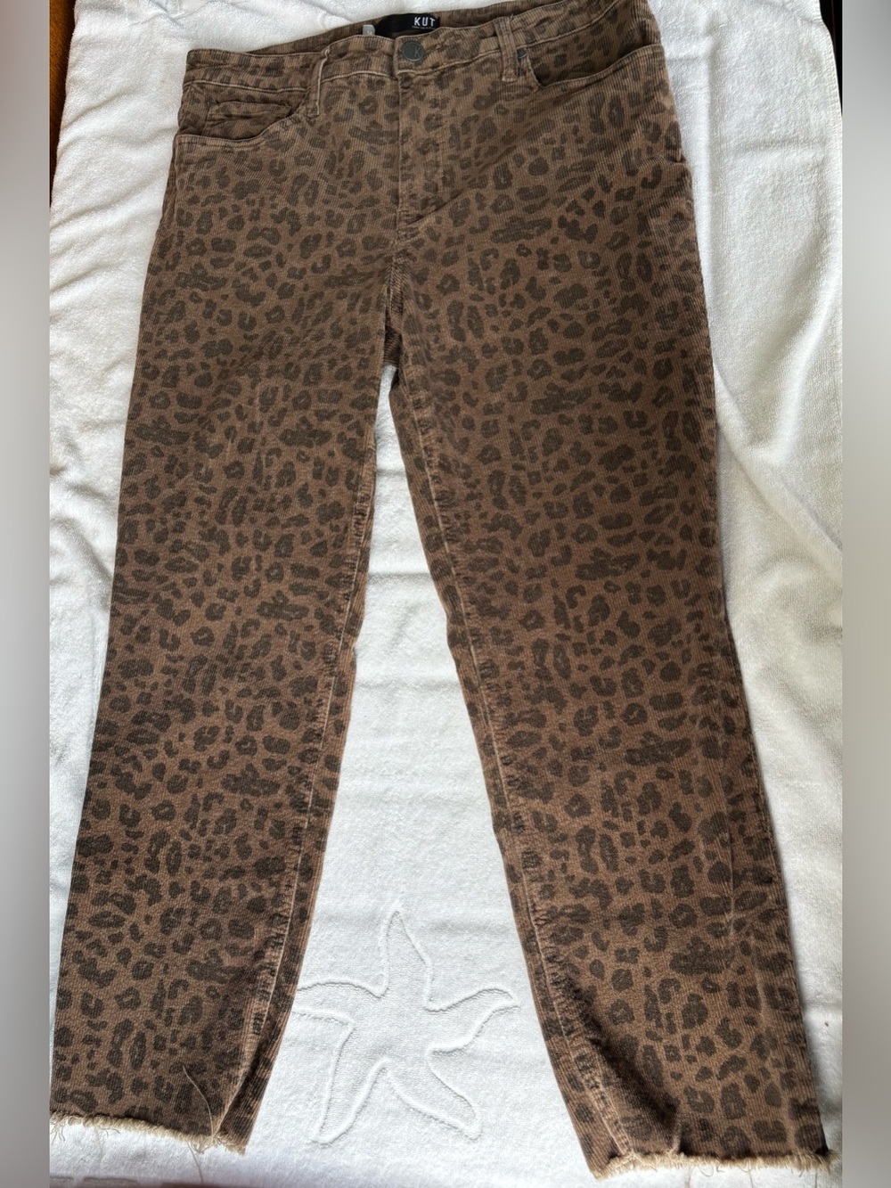 Kut from the Kloth Rachael Brown Leopard-Print Mom Jeans 14